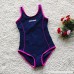 Zhuhaitf Solid Color Kids Siamese Swimsuit Girls Holiday Beach Sports Swimwear Black B079JW5CC1